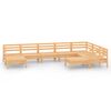 vidaXL Juego de muebles de jard&iacute;n 9 piezas madera maciza de pino