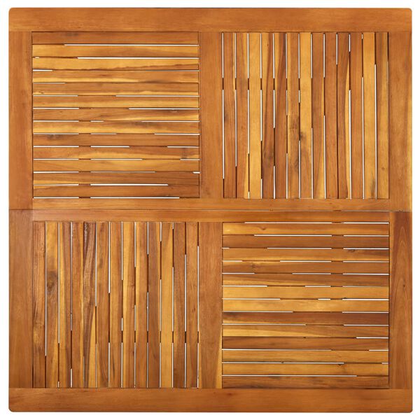 vidaXL Mesa de jard&iacute;n de madera maciza de acacia 120x120x75 cm
