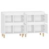 vidaXL Aparadores 2 uds madera contrachapada blanco 60x35x70 cm
