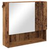 vidaXL Armario con Espejo con puerta Madera vieja 59 x 17 x 55 cm