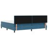 vidaXL Cama Box Spring LED con LED Azul Oscuro 200 x 200 cm Terciopelo