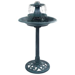 vidaXL Fuente de ba&ntilde;o para p&aacute;jaros pl&aacute;stico verde 50x91 cm