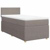 vidaXL Cama box spring con colch&oacute;n tela gris taupe 100x200 cm