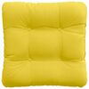 vidaXL Cojines para asiento 4 pcs Amarillo Claro 45 x 45 x 12 cm tela