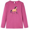 Camiseta infantil de manga larga frambuesa 92