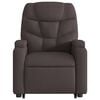 vidaXL Sill&oacute;n reclinable elevable tela marr&oacute;n oscuro