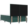 vidaXL Cama tipo Box Spring Verde oscuro 140 x 190 cm Terciopelo