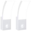 vidaXL L&aacute;mparas de pared LED exterior con sensor 2 uds aluminio blanco