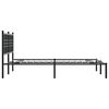 vidaXL Estructura cama sin colchón con cabecero metal negro 120x190 cm
