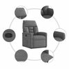 vidaXL Sill&oacute;n reclinable tela de microfibra gris oscuro