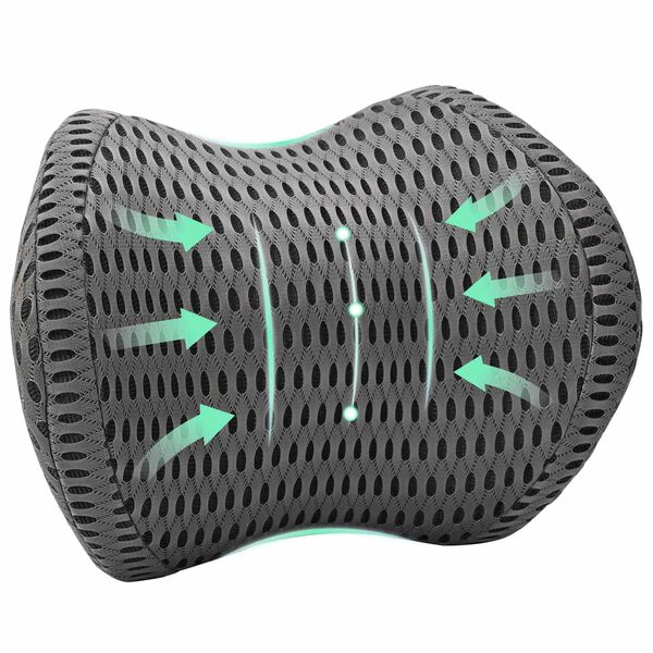 vidaXL Almohada cervical Gris Espuma Viscoel&aacute;stica 31 x 22 x 13 cm