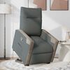 vidaXL Sill&oacute;n reclinable elevable de tela gris oscuro