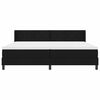 vidaXL Cama tipo Box Spring con colch&oacute;n Negro 200 x 200 cm tela