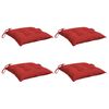 vidaXL Cojines de silla de jard&iacute;n 4 uds tela Oxford rojo 50x50x7 cm
