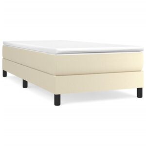 vidaXL Estructura de cama con somier cuero sint&eacute;tico crema 80x200 cm