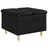 vidaXL Ottoman con Almacenamiento Negro 60 x 60 x 45 cm