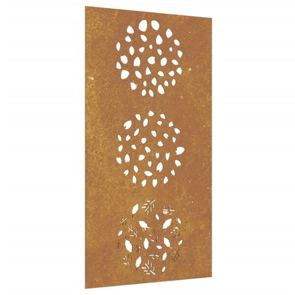 vidaXL Adorno de pared de jardín acero corten diseño de hoja 105x55 cm