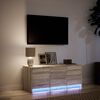 vidaXL Mueble de TV LED madera de ingenier&iacute;a roble Sonoma 97x34x40 cm