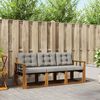 vidaXL Conjunto de sof&aacute;s de exterior 3 pcs Gris Natural y Claro