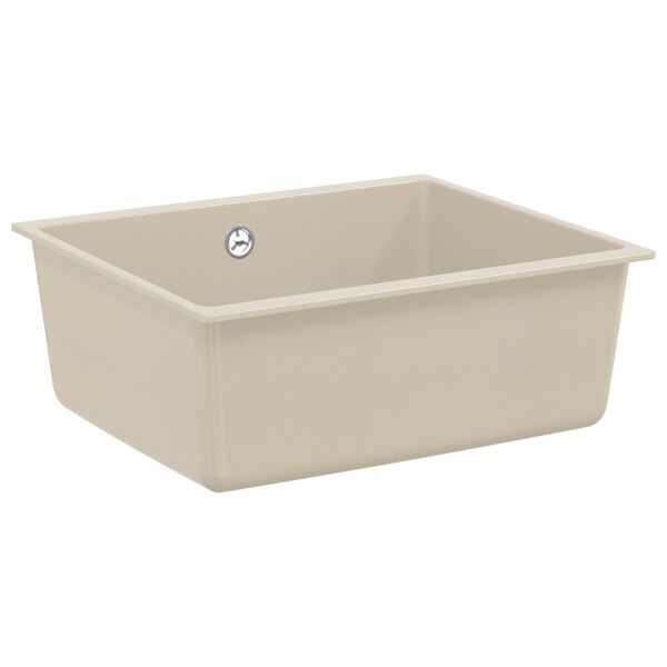 vidaXL Lavabo Beige 530 x 460 mm 80% Cuarzo y 20% Resina