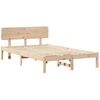 vidaXL Estructura de cama Natural 120 x 190 cm Madera de pino macizo