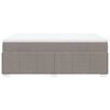 vidaXL Cama box spring con colch&oacute;n tela gris taupe 140x190 cm