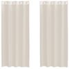 vidaXL Cortinas de gasa con ojales 2 uds crema 140x245 cm