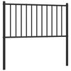 vidaXL Cabecero de repuesto de metal negro 90 cm