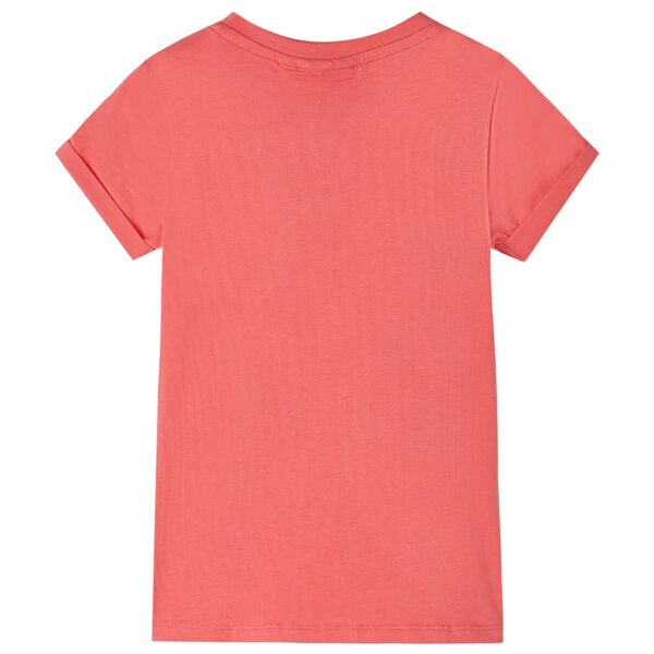 Camiseta infantil color coral 104