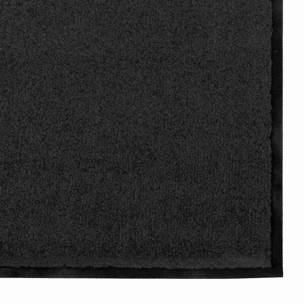 vidaXL Felpudo Otro Negro 120 x 250 cm Polipropileno y vinilo