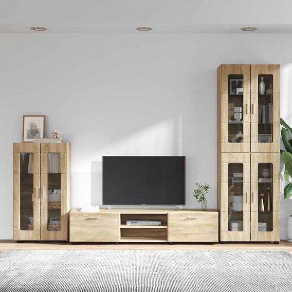 vidaXL Conjunto de mueble de TV con caj&oacute;n FLORIN Roble Sonoma