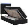 vidaXL Cama de almacenamiento LED con colch&oacute;n Negro 100 x 200 cm Tela