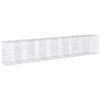 vidaXL Cesta de gaviones con cubierta hierro galvanizado 800x100x150cm