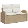 vidaXL Conjunto de sofá de jardín 8 pcs Beige y blanco