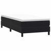 vidaXL Cama box spring sin colch&oacute;n cuero sint&eacute;tico negro 100x210 cm