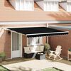 vidaXL Toldo Retr&aacute;ctil Negro 400 x 300 cm Poli&eacute;ster y metal