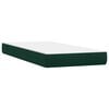 vidaXL Cama box spring con colch&oacute;n terciopelo verde oscuro 80x220 cm