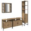 vidaXL Juego de muebles de ba&ntilde;o 4 uds. Roble artisan