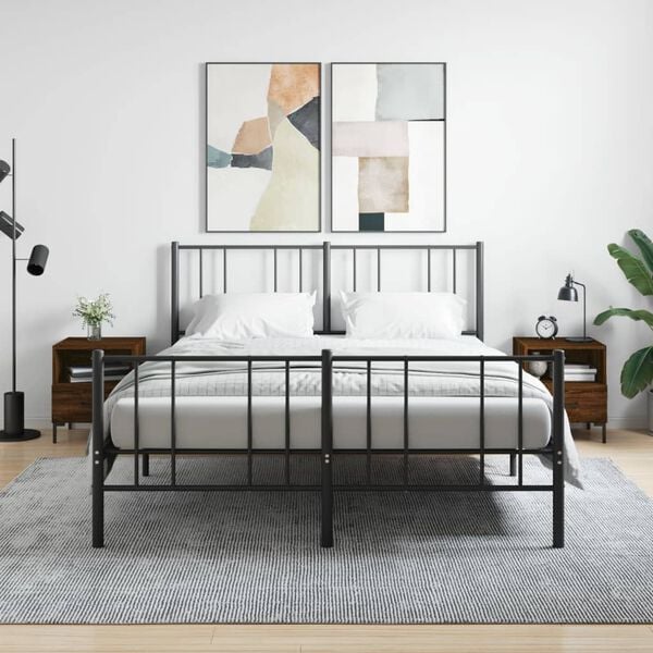 vidaXL Mesita noche 2 uds madera ingenier&iacute;a marr&oacute;n roble 40x35x47,5 cm