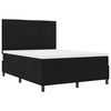 vidaXL Cama tipo Box Spring con colch&oacute;n Negro 160 x 200 cm tela