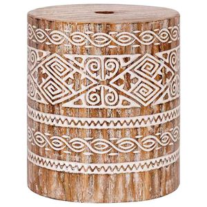 vidaXL Base para sombrilla lavado &Oslash;34 x 40 cm Madera s&oacute;lida