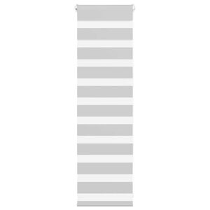 vidaXL Estor cebra gris claro 50x100cm tejido ancho 45,9 cm poli&eacute;ster