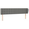 vidaXL Cabecero de tela gris oscuro 163x16x78/88 cm