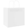 vidaXL Bolsas de papel con asas 50 uds blanca 26x17x25 cm