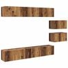 vidaXL Conjunto de mueble de TV 8 uds. Madera vieja