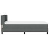 vidaXL Cama tipo Box Spring Gris oscuro 190 x 90 cm Poli&eacute;ster
