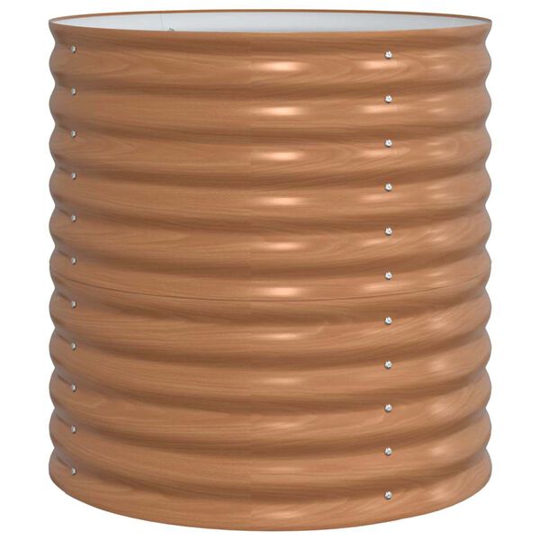 vidaXL Cama elevada Marr&oacute;n 80 x 80 x 81 cm Acero