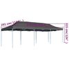vidaXL Carpa para fiestas pop-up plegable antracita 3x9 m