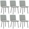 vidaXL Sillas de comedor giratorias 6 uds terciopelo gris claro