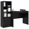 vidaXL Escritorio con caj&oacute;n 2 pcs Roble Negro